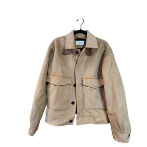 Zara Origins Double-Faced Wool Jacket - beige/camel Mens L